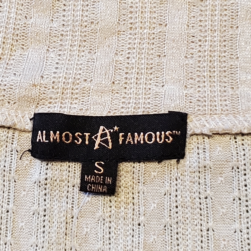 Almost Famous cream knit top - Picture 10 of 11